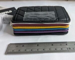Karl Lagerfeld Paris - Nicolette Cardholder, Small, Black, Rainbow, NWT